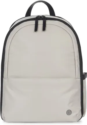 | Chelsea | Travel Backpack 15 Inch | Laptop Backpack 16.5 with Suitcase Sleeve | Waterproof Backpack with Durable Nylon & Leather | Slim Carry On Bag for Airplane Full Zipper Access | Taupe