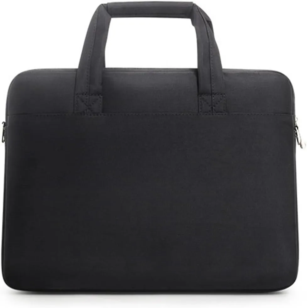 14.6-inch Laptop Black Briefcases, Waterproof Document Bags, Wear-resistant Shoulder & Crossbody Business Meeting Bags