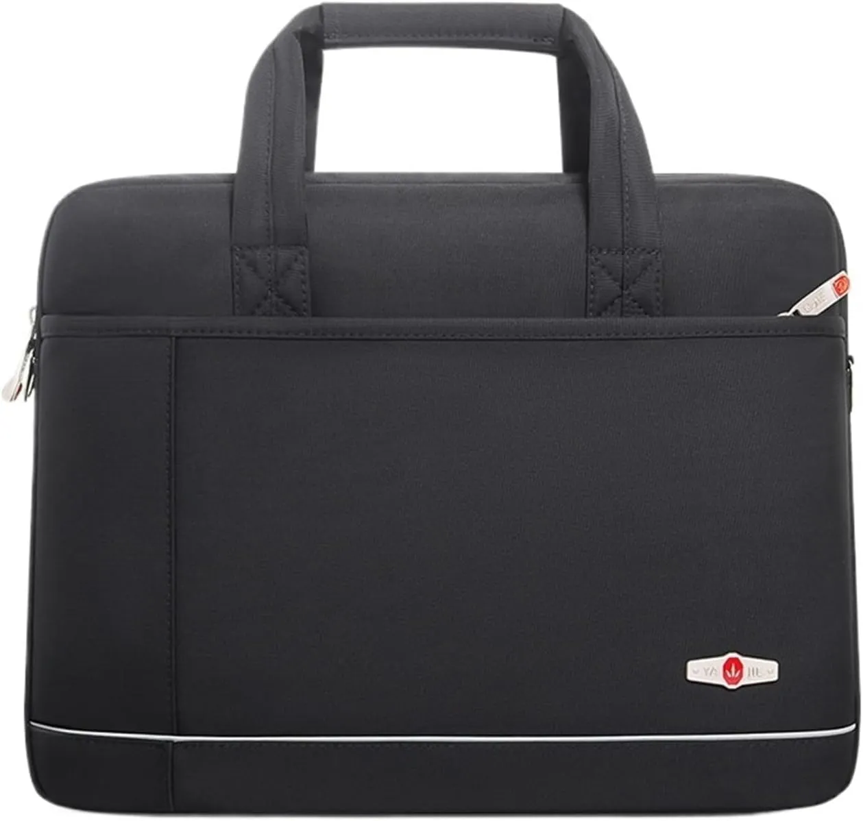 14.6-inch Laptop Black Briefcases, Waterproof Document Bags, Wear-resistant Shoulder & Crossbody Business Meeting Bags