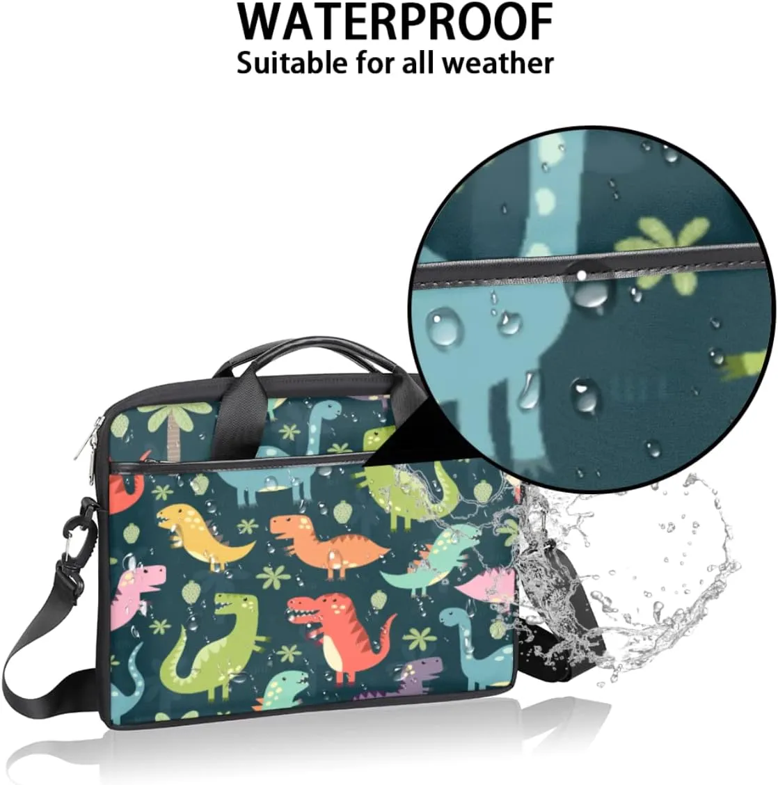 Abstract Art Laptop Shoulder Messenger Bag Waterproof Laptop Briefcase with Handle and Padded Strap Case Sleeve