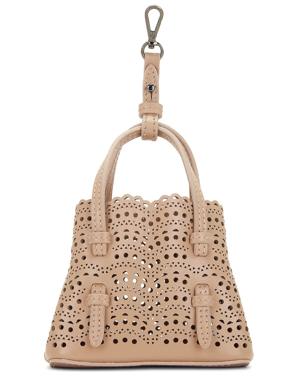Alaïa Mini Mina Shoulder Crossbody Bag, Sable