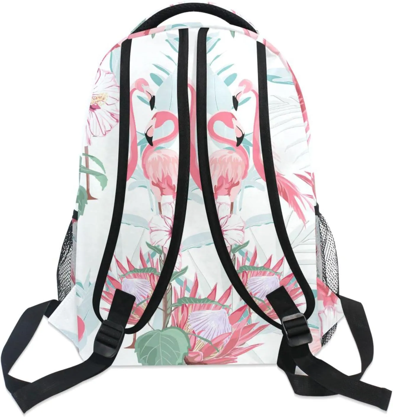 ALAZA Custom Pink Flamingo Backpack for Girls ersonalized Your Name Text Bookbag Kids School Book Bags 3rd 4th 5th Grade Elementary Travel Laptop Daypacks