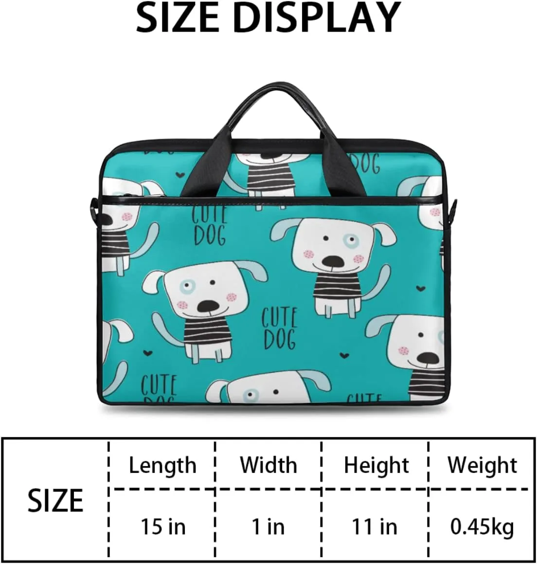 Animal Cat Face Laptop Shoulder Messenger Bag Waterproof Laptop Briefcase Handle Padded Strap