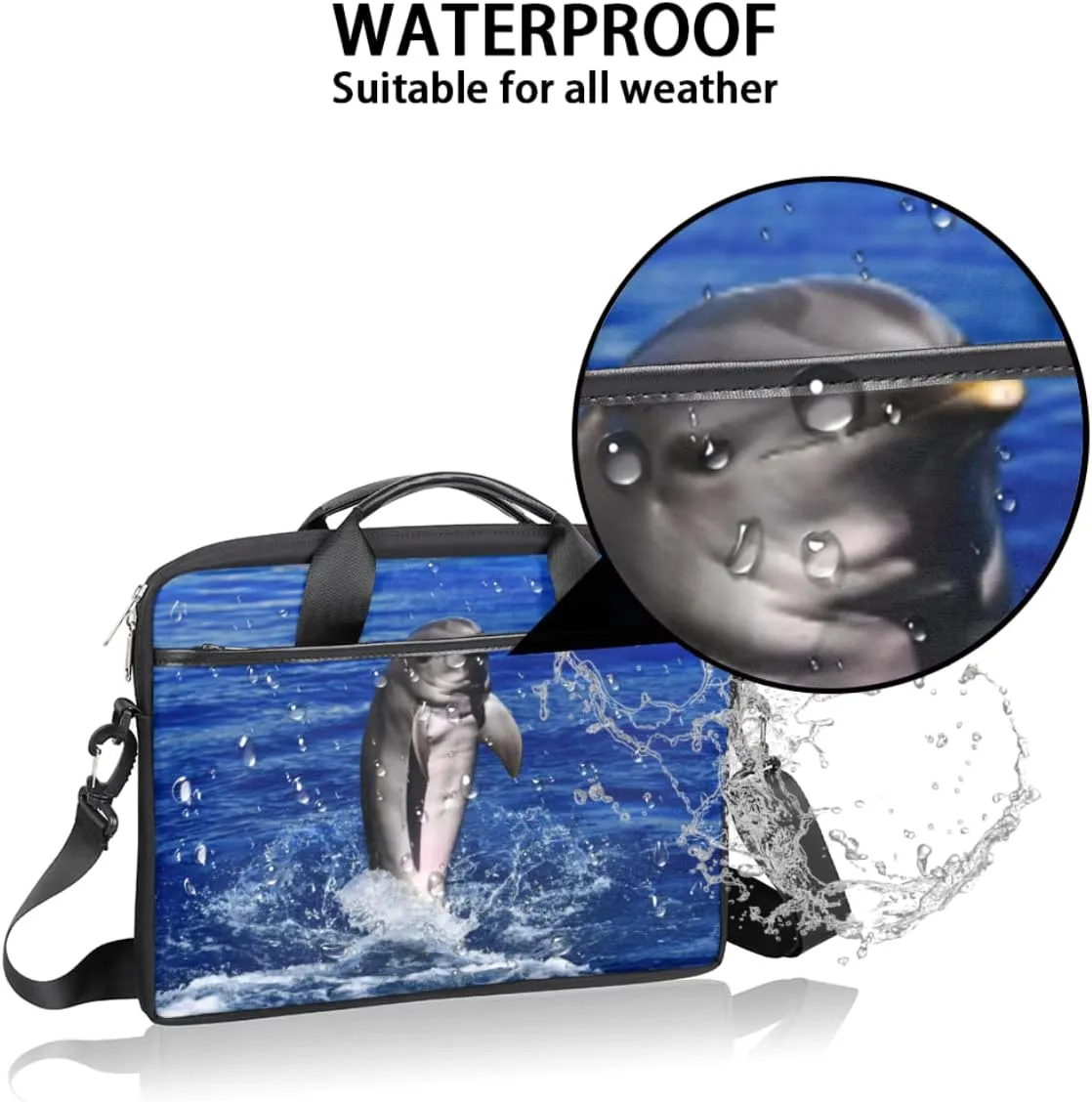 Animal Cute Panda Laptop Shoulder Messenger Bag Waterproof Laptop Briefcase with Handle and Padded Strap Case Sleeve