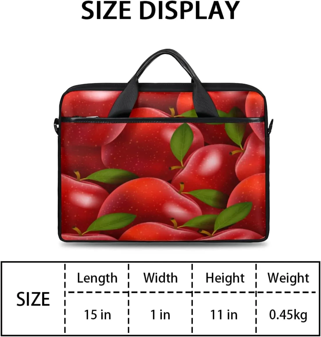 Animals Alphabet Letters Laptop Shoulder Messenger Bag Waterproof Laptop Briefcase Handle Padded Strap