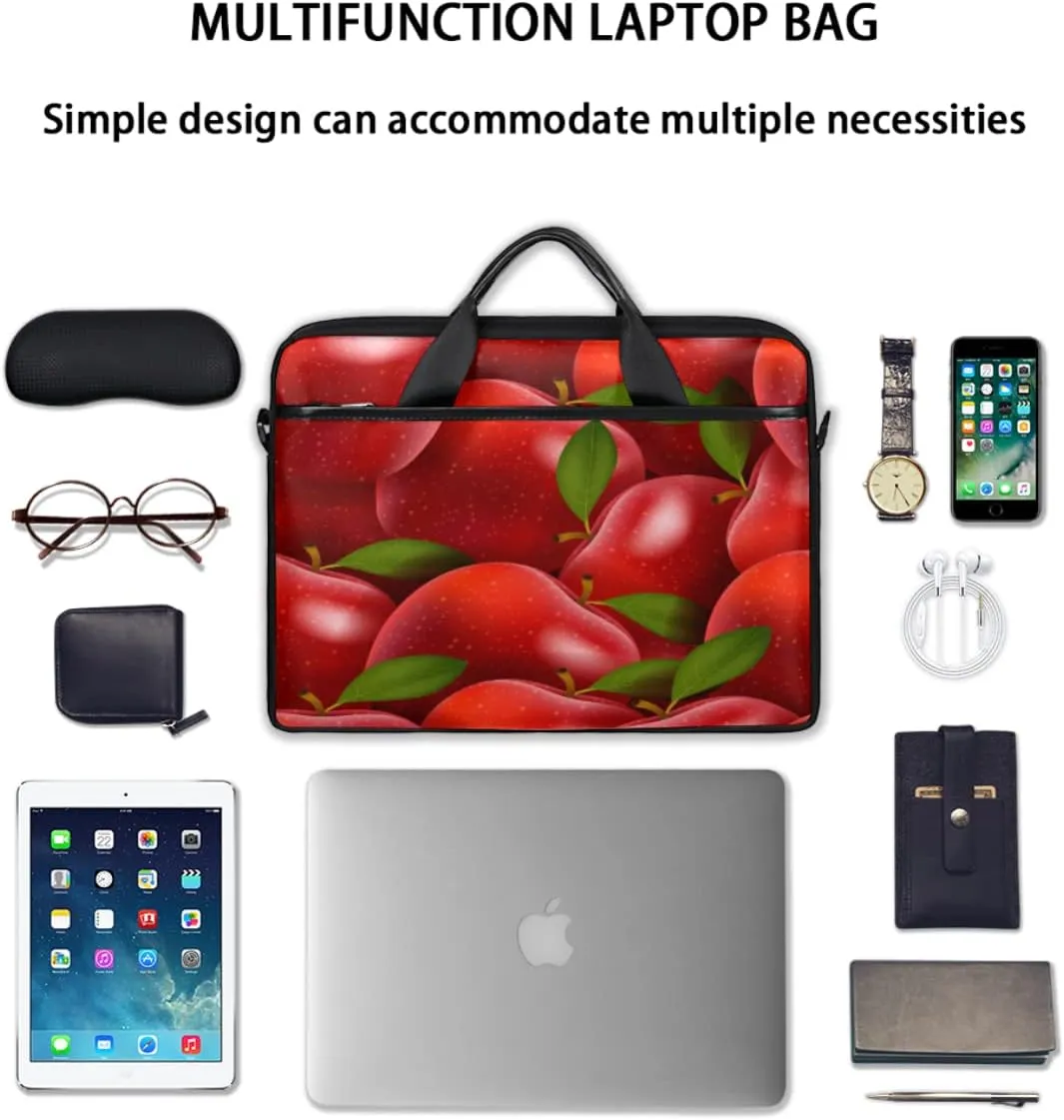 Animals Alphabet Letters Laptop Shoulder Messenger Bag Waterproof Laptop Briefcase Handle Padded Strap