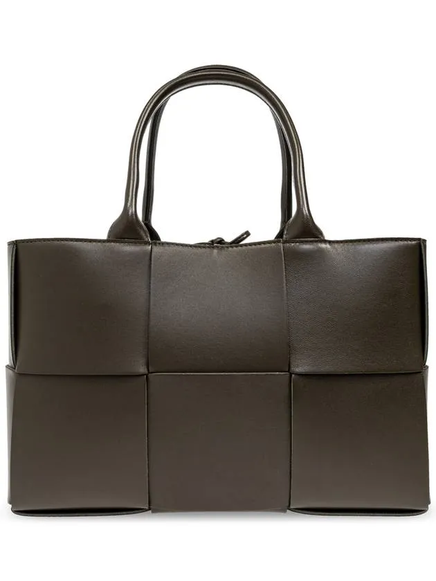 Arco Intrecciato Small Tote Bag Brown