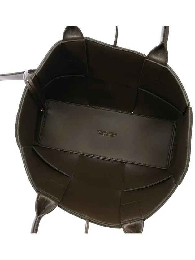 Arco Intrecciato Small Tote Bag Brown
