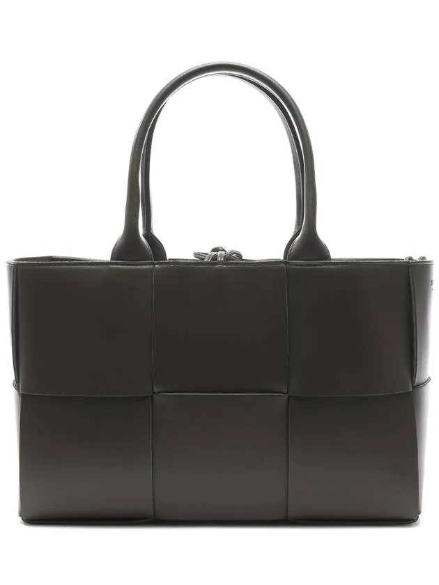 Arco Intrecciato Small Tote Bag Brown