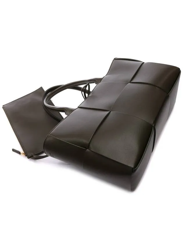 Arco Intrecciato Small Tote Bag Brown