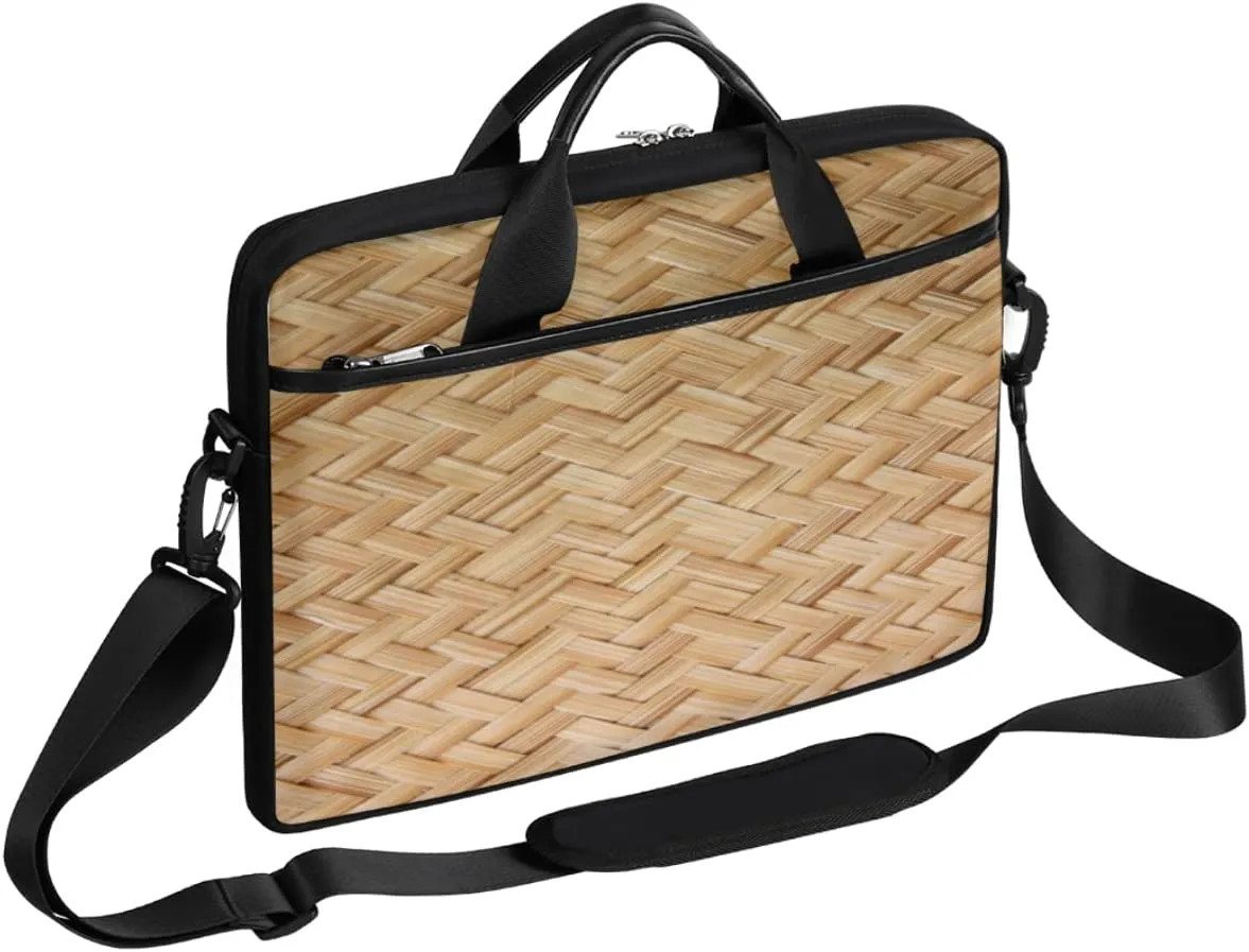 Autumn Fall Leaves Laptop Shoulder Messenger Bag Waterproof Laptop Briefcase Handle Padded Strap