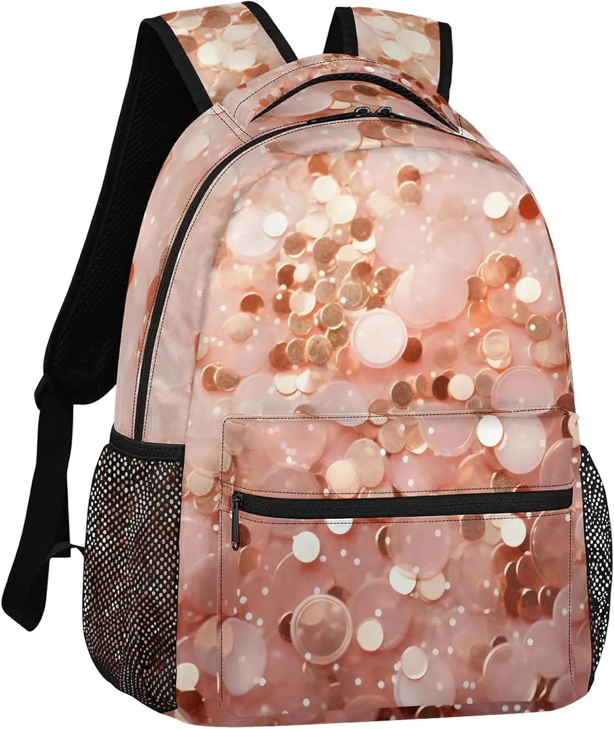 Backpack Colorful Sequin Book Bags Laptop Backpacks Lightweight Multipurpose Daypack for Men Women Travel Hiking