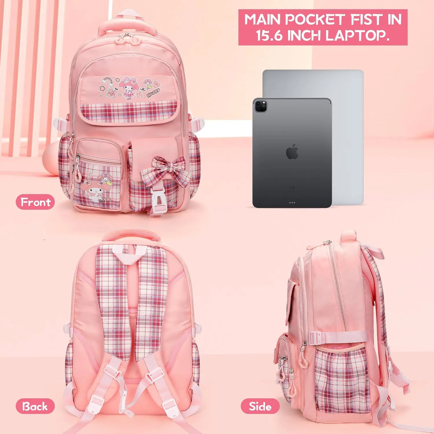 Backpack for Girls Anime Schoolbag Cartoon Backpack Laptop Bookbags