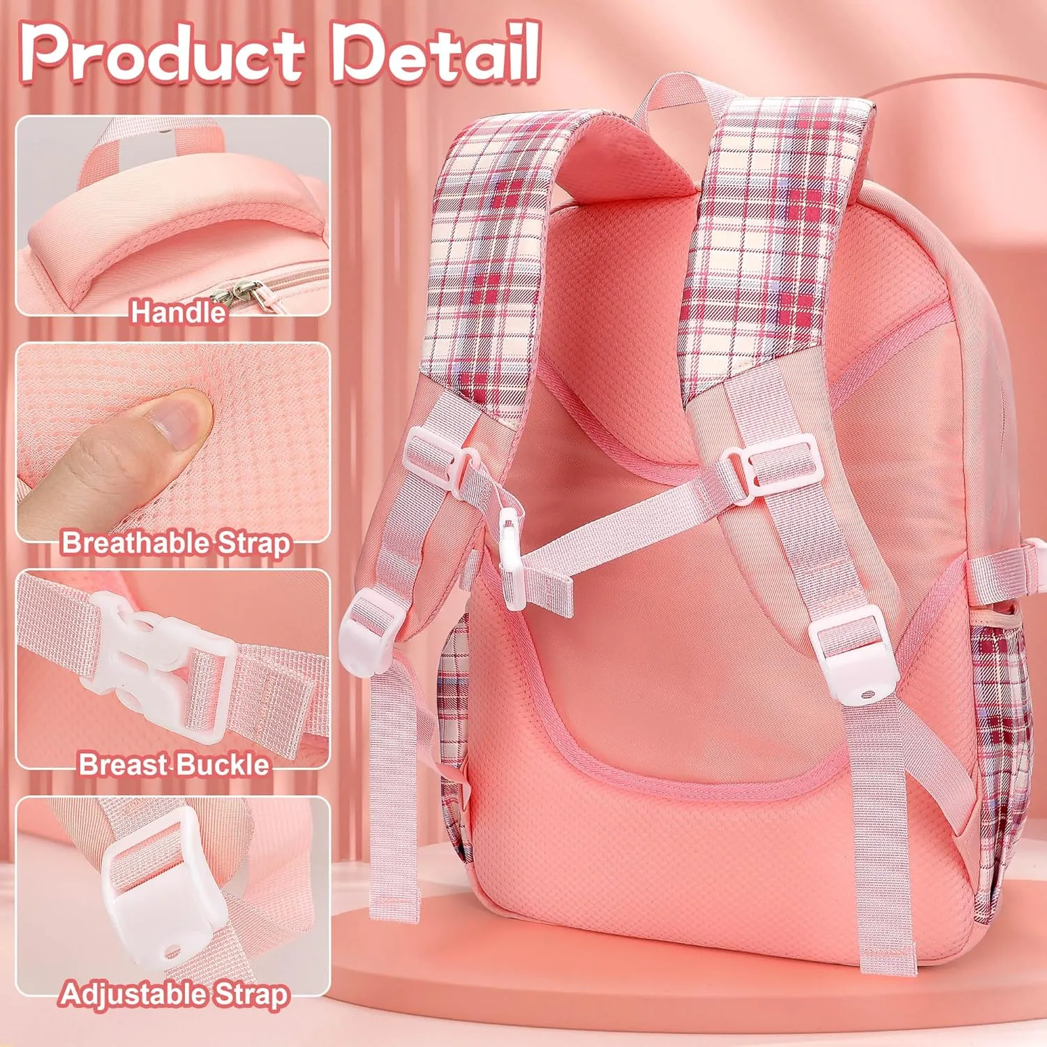 Backpack for Girls Anime Schoolbag Cartoon Backpack Laptop Bookbags