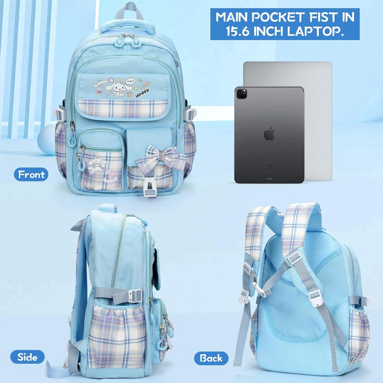 Backpack for Girls Anime Schoolbag Cartoon Backpack Laptop Bookbags