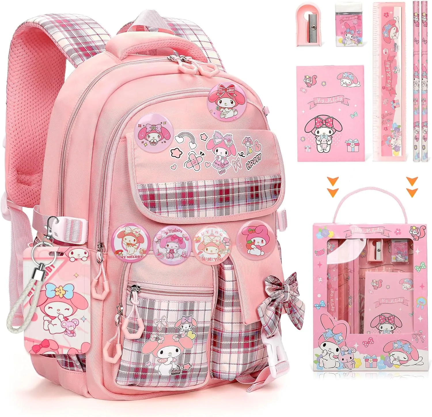 Backpack for Girls Anime Schoolbag Cartoon Backpack Laptop Bookbags