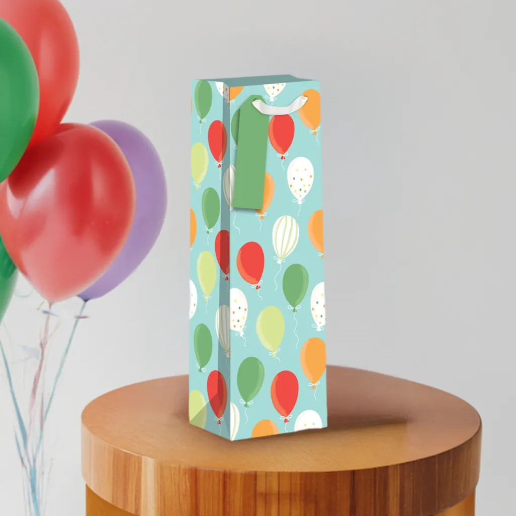 Balloons Bottle Gift Bag