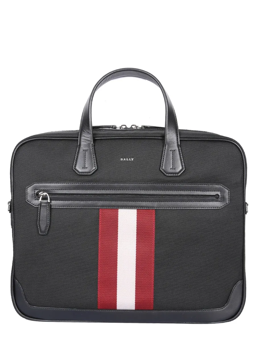 Bally Logo Detailed Zip-Up Briefcase