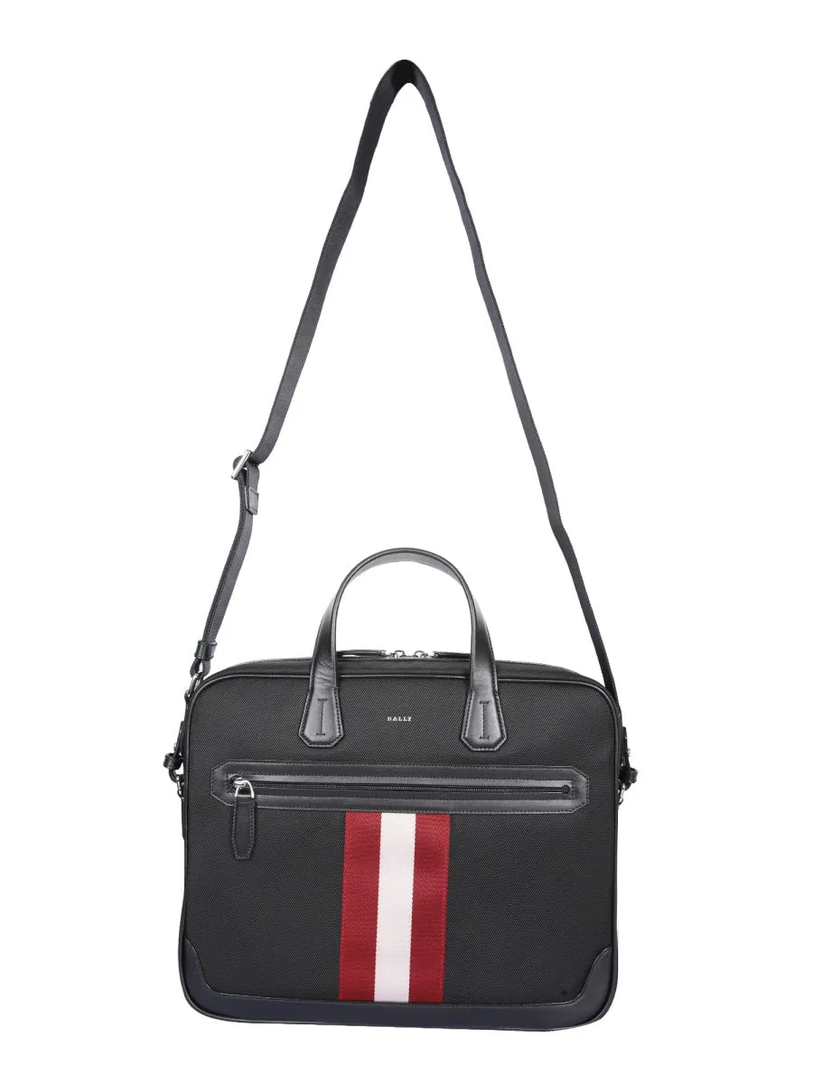 Bally Logo Detailed Zip-Up Briefcase