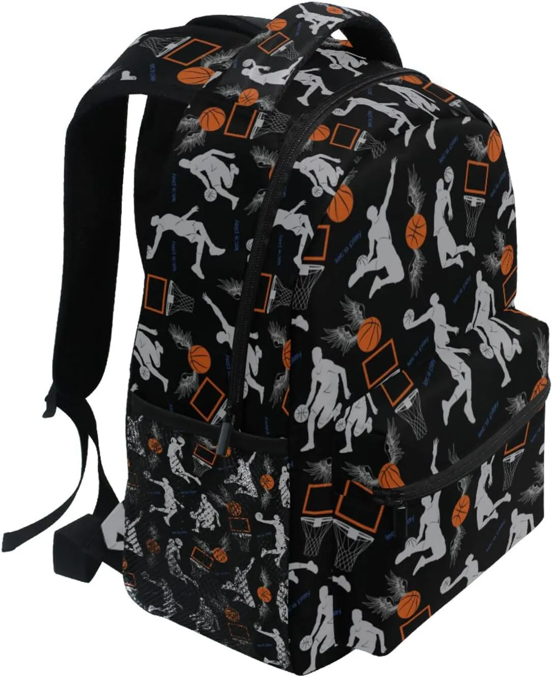 Basketball School Backpack Basketball School Book Bags Bookbags, Travel Laptop Backpack College School Computer Bag Hiking Camping Casual Daypack