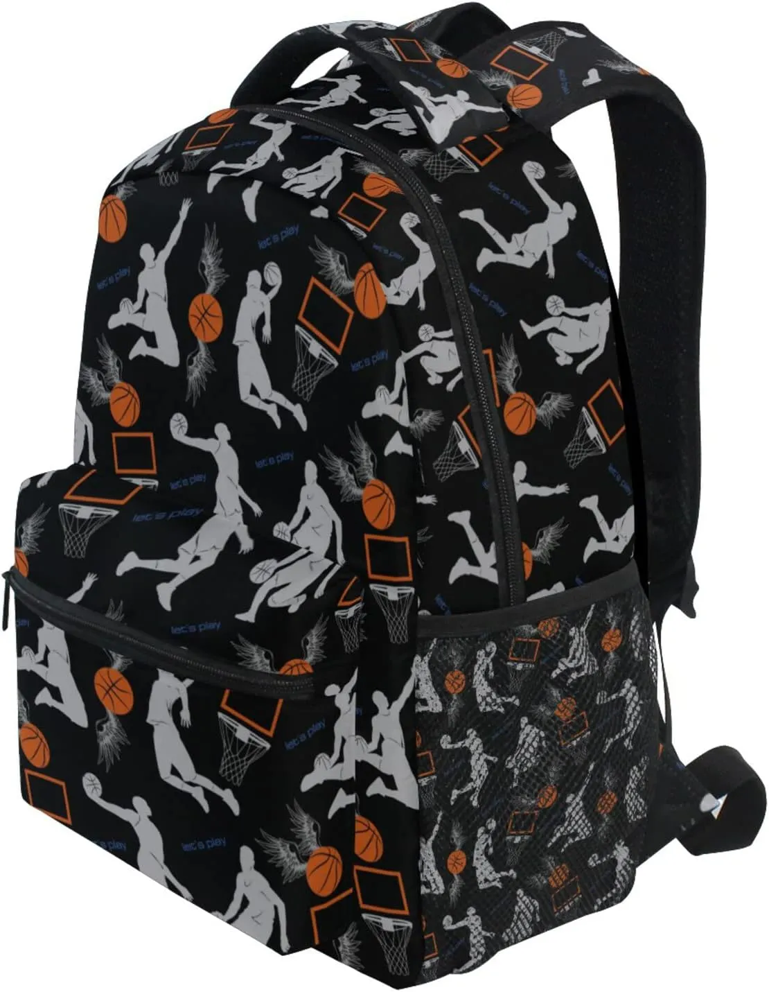 Basketball School Backpack Basketball School Book Bags Bookbags, Travel Laptop Backpack College School Computer Bag Hiking Camping Casual Daypack