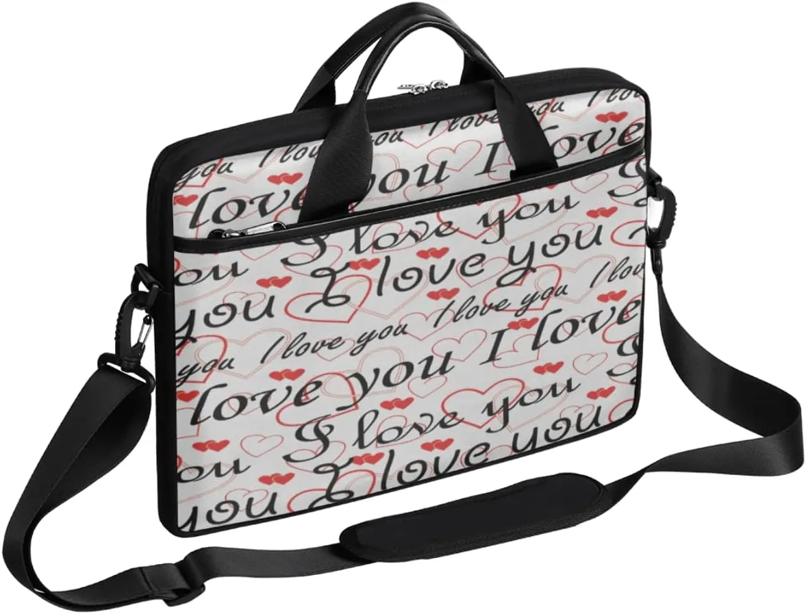Blue Pattern Laptop Shoulder Messenger Bag Waterproof Laptop Briefcase with Handle and Padded Strap Case Sleeve