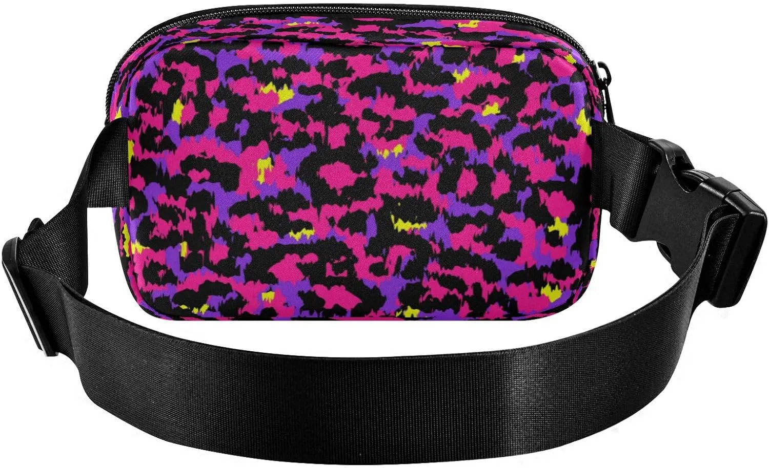 Boccsty 1980s Style Animal Print Leopard Belt Bag for Women Men Fanny Pack Small Waist Pouch Crossbody Bags for Outdoor Hiking Running Travel