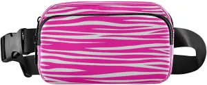 Boccsty Animals Zebra Skin Belt Bag for Women Men Fanny Pack Small Waist Pouch Crossbody Bags for Outdoor Hiking Running Travel