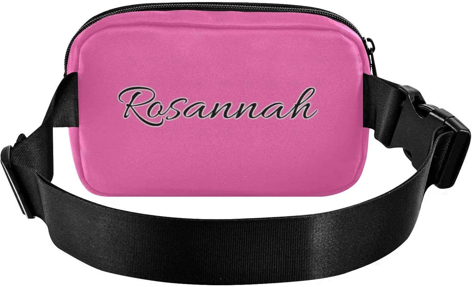 Boccsty Custom Hot Pink Belt Bag for Women Men Fanny Pack Small Waist Pouch Crossbody Bags for Outdoor Hiking Running Travel