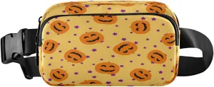 Boccsty Halloween Orange Pumpkins Belt Bag for Women Men Fanny Pack Small Waist Pouch Crossbody Bags for Outdoor Hiking Running Travel