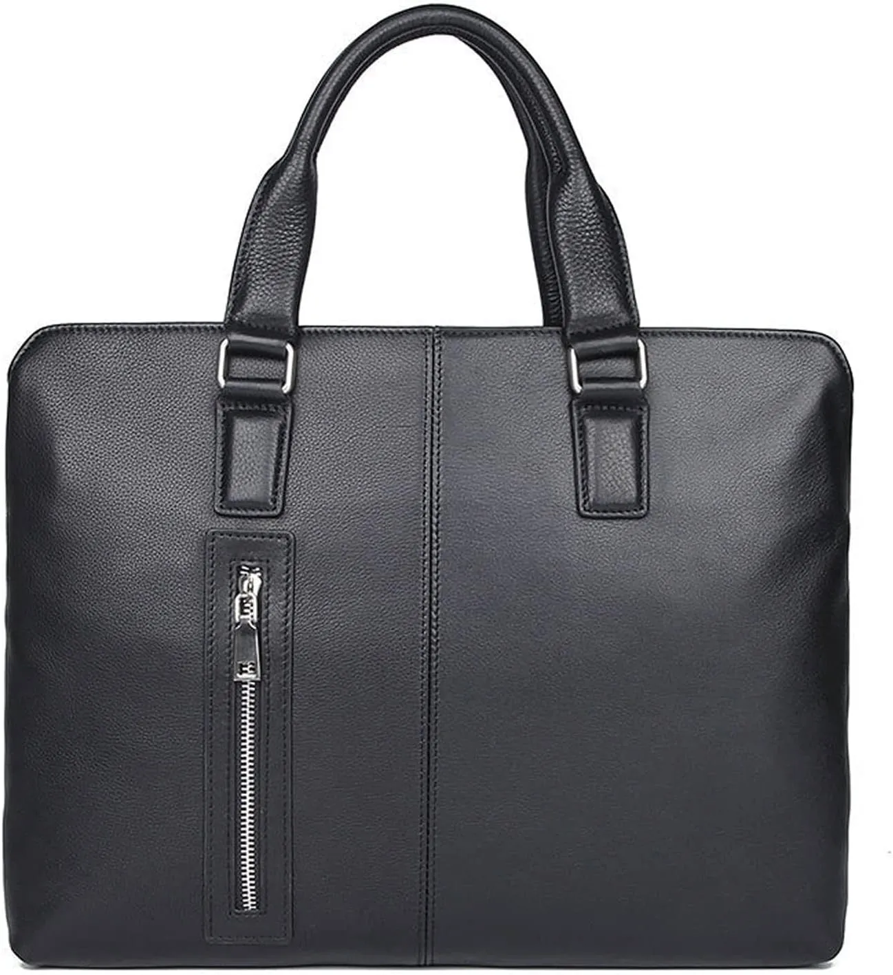 Business Travel Messenger Bags, Briefcases for Men, Shoulder Bags, Genuine Leather Briefcase, Computer Bags (Color : Black)