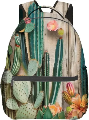 Cactus Floral Backpack Travel Backpacks Laptop Rucksack,School Bookbag for Women Kids Boys Girls,Succulent Garden Back Pack Accessories Bags,Ideal Gifts for Work, Outdoor Adventures