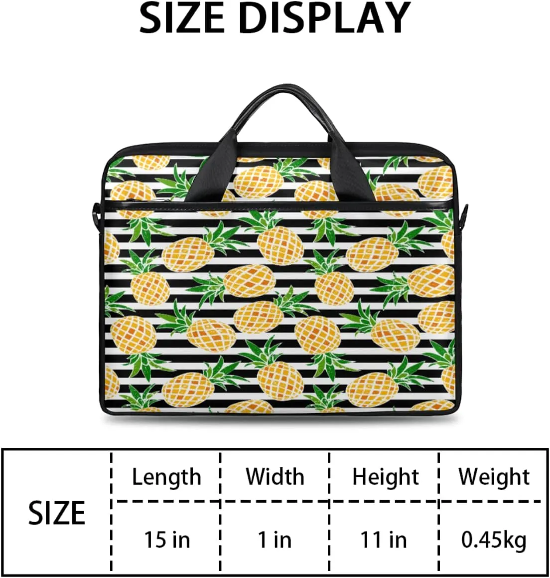Cartoon Dog Animal Laptop Shoulder Messenger Bag Waterproof Laptop Briefcase Handle Padded Strap