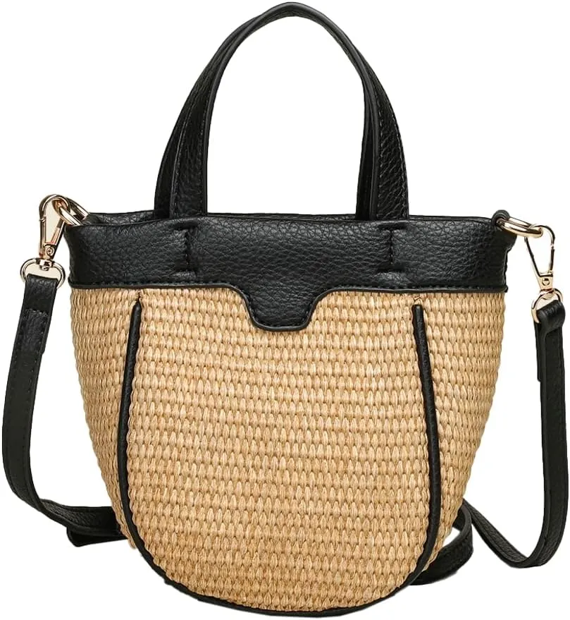Casual Crossbody Bags for Women Top-Handle Handbags for Women Handwoven Tote Bag Satchel Shoulder Bag Purse Vacation Summer