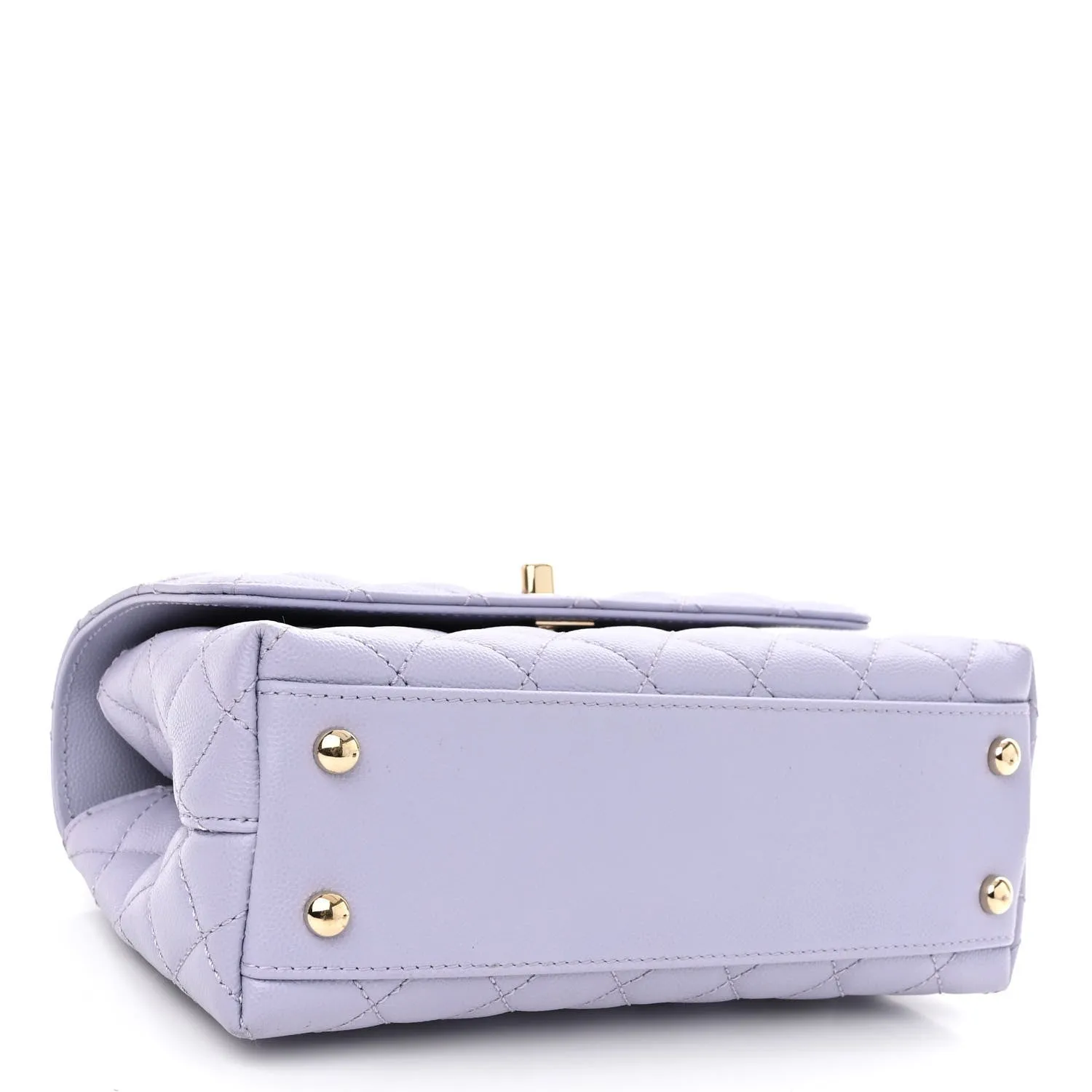 Caviar Quilted Mini Coco Handle Flap Light Purple