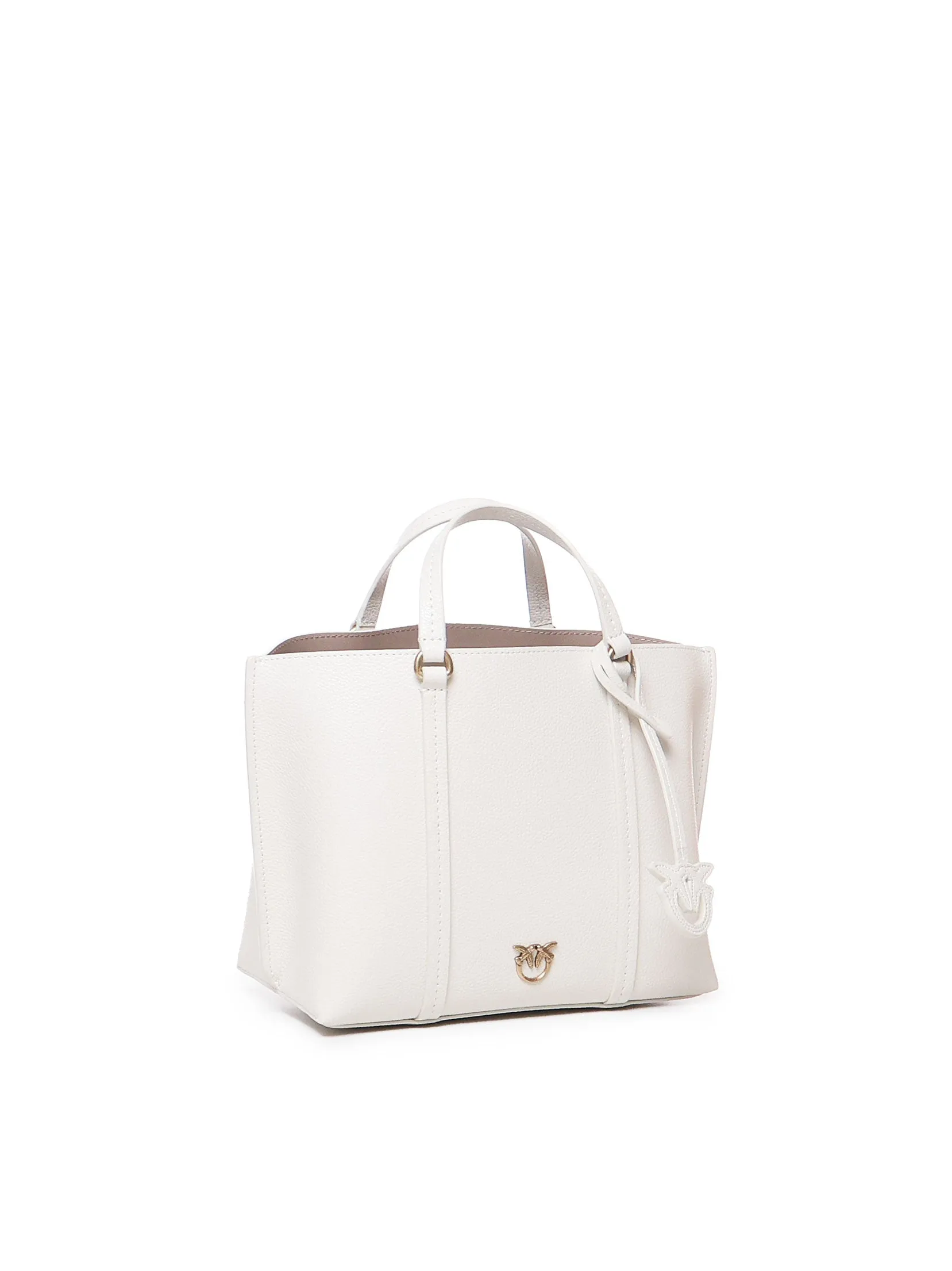 Classic White Leather Shopper Bag