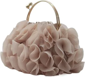 Clutch Purses for Women Satin Floral Bride Evening Clutch Bag Elegant Wedding Purse Handbag for Women
