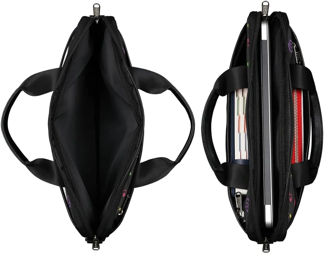 Colorful Abstract Background Laptop Shoulder Messenger Bag Waterproof Laptop Briefcase Handle Padded Strap