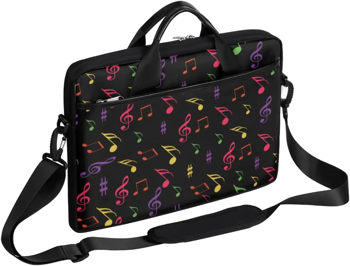 Colorful Abstract Background Laptop Shoulder Messenger Bag Waterproof Laptop Briefcase Handle Padded Strap