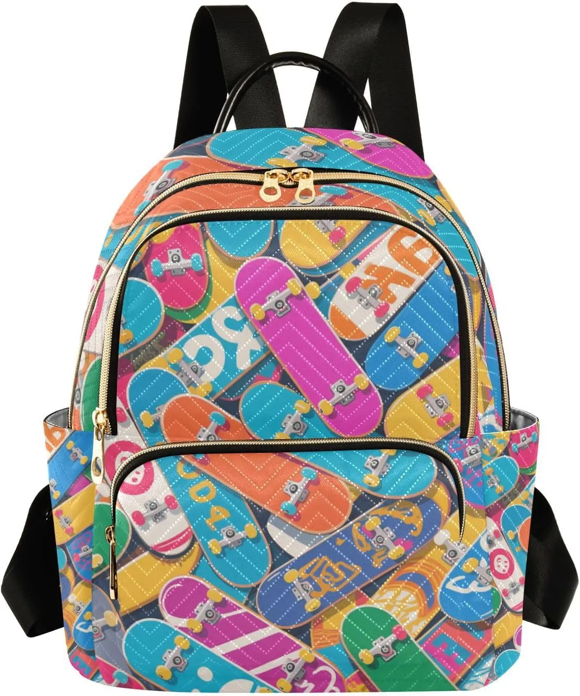 Colorful Cartoon Skateboard 14 Inch lightweight, anti-theft purse backpack small fashion backpack for business