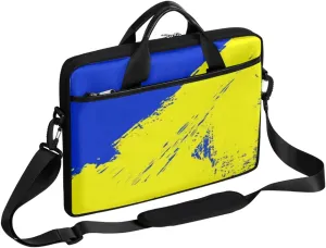 Colorful Hand Drawn Boho Laptop Shoulder Messenger Bag Waterproof Laptop Briefcase with Handle and Padded Strap Case Sleeve