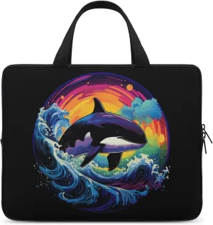 Colourful Mystical Whale Laptop Bag Carrying Case Computer Protective Sleeve Case Briefcase for Men Women