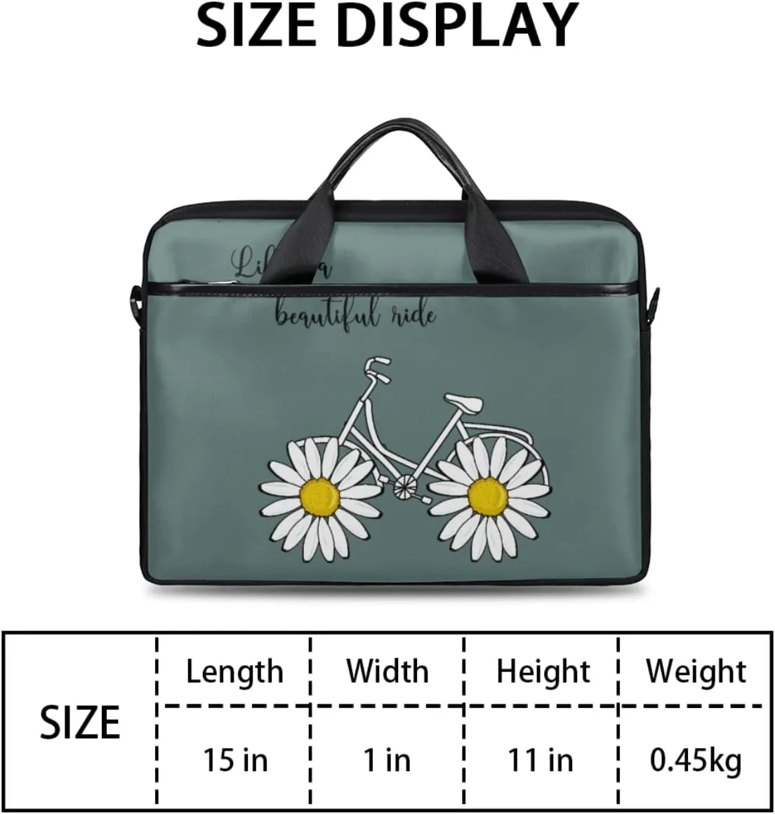 Creative Background Sharks Laptop Shoulder Messenger Bag Waterproof Laptop Briefcase Handle Padded Strap
