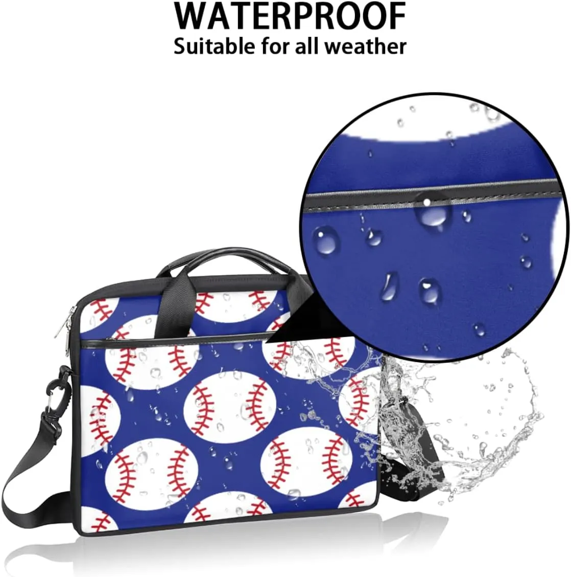 Cute Butterfly Laptop Shoulder Messenger Bag Waterproof Laptop Briefcase with Handle and Padded Strap Case Sleeve
