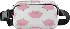 Cute Pigs Pink Belt Bag for Women Men Fanny Pack Small Waist Pouch Crossbody Bags for Outdoor Hiking Running Travel