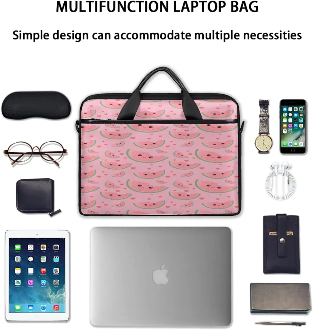 Cute Skull Laptop Shoulder Messenger Bag Waterproof Laptop Briefcase with Handle and Padded Strap Case Sleeve