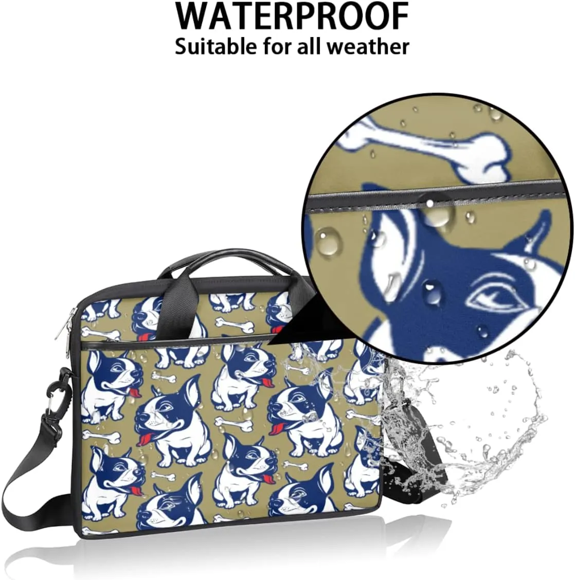 Daisy Quotes Laptop Shoulder Messenger Bag Waterproof Laptop Briefcase Handle Padded Strap