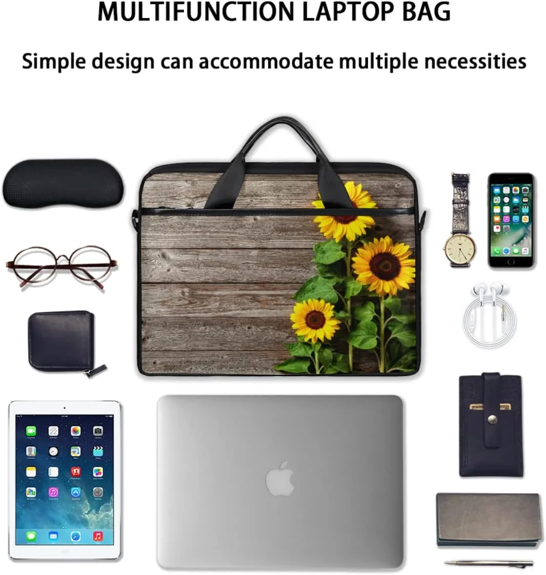 Dancing Skeleton Laptop Shoulder Messenger Bag Waterproof Laptop Briefcase Handle Padded Strap