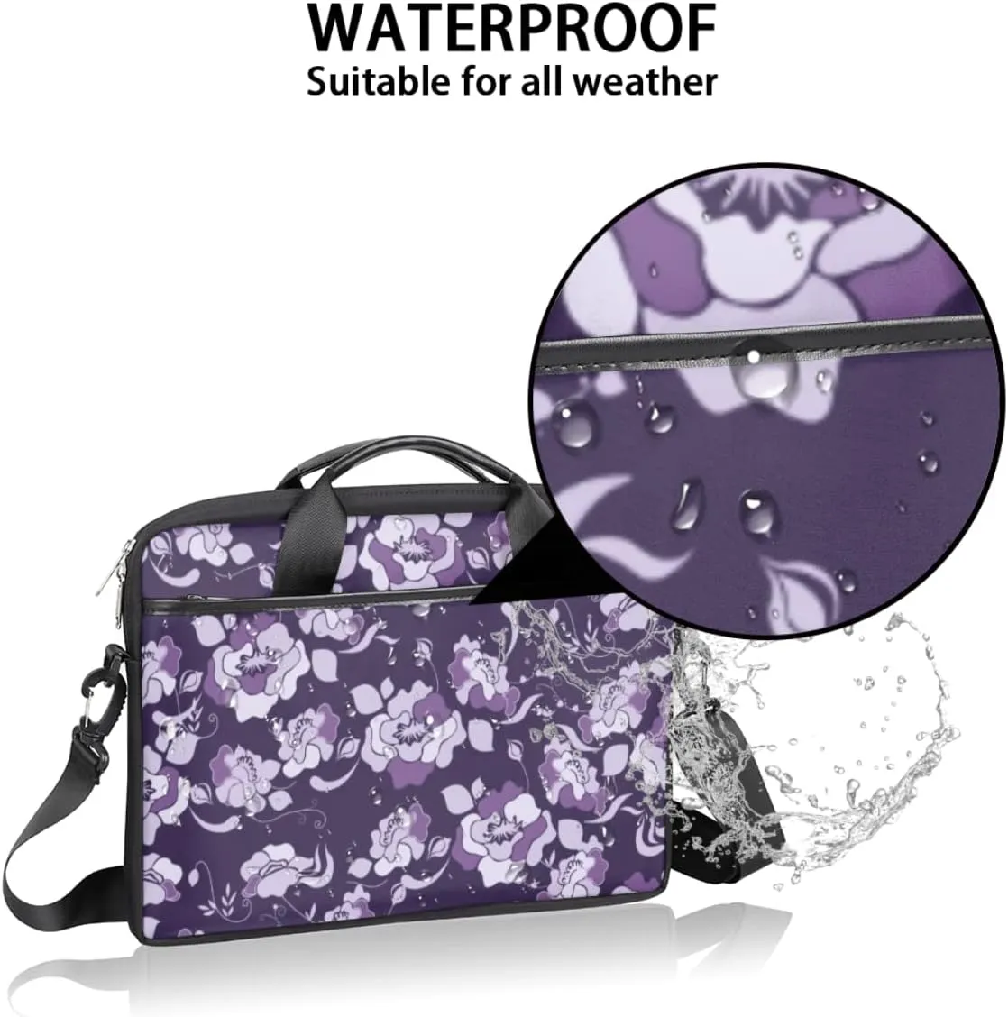 Dinosaur Seamless Laptop Shoulder Messenger Bag Waterproof Laptop Briefcase with Handle and Padded Strap Case Sleeve