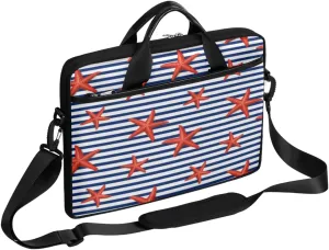 Floral Ethnic Traditional Pattern Laptop Shoulder Messenger Bag Waterproof Laptop Briefcase Handle Padded Strap